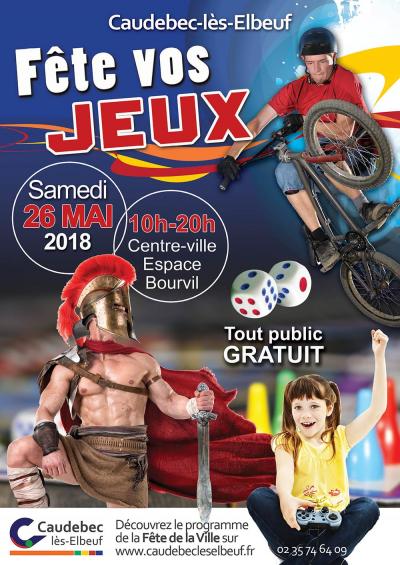 Affiche lan party Fête vos Jeux - Caudebec-lès-Elbeuf